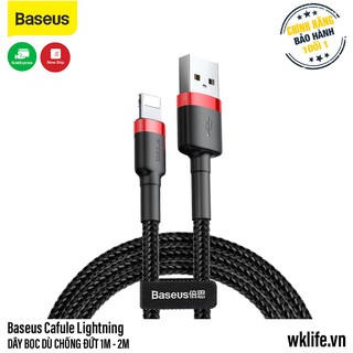Dây Sạc Cổng Lightning  Baseus Cafule   Bọc Dù - Dài 1M - 2M
