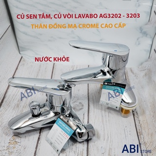 Trọn Bộ Củ Sen Tắm, Củ Vòi Rửa Mặt MCK Japan Tay Kính, Bộ Sen Vòi 3202,3203 Hàng Cao Cấp tại Hà Nội