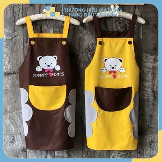 ❌RẺ VÔ ĐỊCH❌ Tạp dề chống thấm nước có khăn lau tay tiện dụng dễ thương hình gấu 88209Lamon Store