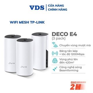 Wifi mesh Tp Link Deco E4 (3-pack) Mesh wifi cho gia đình AC1200 - VDS SHOP