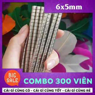 Sale Nam Châm Hình Trụ 6x5mm - Combo 300 viên