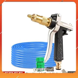 Vòi Xịt❤️Evoucher Bộ dây vòi xịt nước rửa xe, tưới cây ✔, tăng áp 3 lần, loại 20m 206236 đầu đồng, đai+  đai