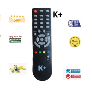 Điều khiển đầu thu K+ - tặng kèm pin chính hãng - Remote K+  - Remote điều khiển đầu thu K+ loại tốt zin theo máy