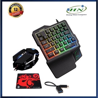 [Mã SKAMSALE03 giảm 10% đơn 200k] [TẶNG LÓT CHUỘT] Combo bàn phím một tay LIMEDIE GK103 và chuột T06 LED NHIỀU MÀU