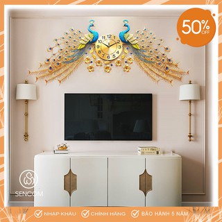 Đồng Hồ Treo Tường, Đồng Hồ Trang Trí Công Đôi Mã 686