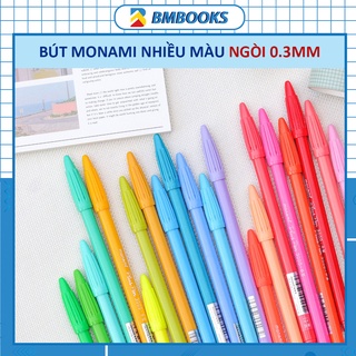 Bút màu nước Monami ngòi 0.3mm thiết kế phong cách cổ điển hiện đại nhiều màu sắc tùy chọn BMBooks