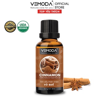 Tinh dầu Vỏ quế nguyên chất VEMODA 30ML giúp cải thiện giấc ngủ, hết cảm lạnh, giảm đau nhức, giảm mỡ bụng hiệu quả