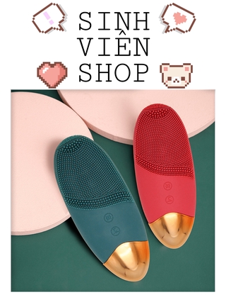 Máy rửa mặt kiêm máy dưỡng da 2 đầu chế độ rung và tạo nhiệt làm sạch da nâng cơ
