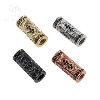 Charm trụ dài hợp kim đính đá - NQ Jewelry