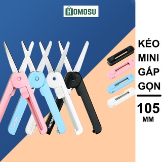 Kéo Gấp Gọn Mini Deli 105mm Siêu Sắc Bén Thích Hợp Sử Dụng Trong Văn Phòng, Học Sinh 6072