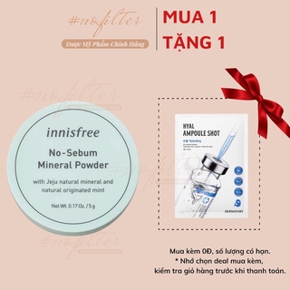 Phấn phủ kiềm dầu dạng bột khoáng Innisfree No Sebum Mineral Powder 5g