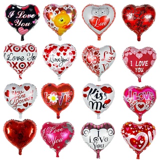 Bong bóng kiếng tráng nhôm trái tim i love you kiss me trang trí in chữ tình yêu valentine