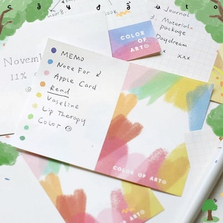 Bộ 80 Giấy Ghi Chú Kẻ Sắc Màu Color Of Art Note For Cây Đầu To