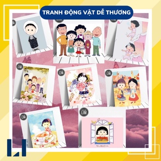 Tranh sơn dầu số hoá có khung LIM Art - Tranh tô màu theo số cô bé MARUKO