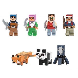 Bộ 7 nhân vật minifigures Minecraft X0299-1