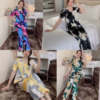 KÈM HÌNH THẬTBộ pijama loang nhún xinh xắn hàng cao cấp chuẩn mịn đẹp