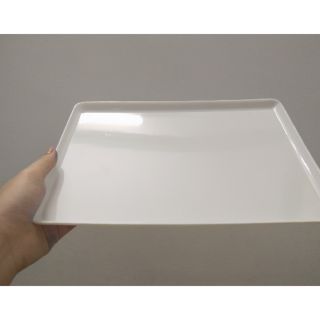Khay nhựa trắng lớn kích thước 25cm x 18cm
