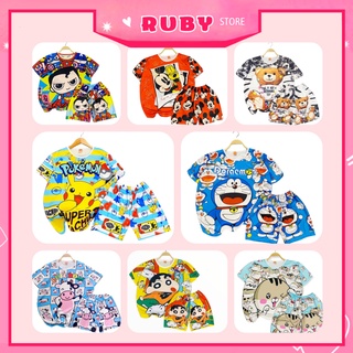 Đồ bộ hoạt hình bé trai bé gái (5KG - 18KG)❤ Set bộ hoạt hình NHIỀU MẪU cực dễ thương Tổng hợp SIZE 4,6 ❤ DBRBD