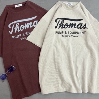 (Có clip) Áo thun tay lỡ 100% cotton Thomas 3158 hàng xịn loại 1, nam nữ áo đôi áo cặp unisex ulzzang - ẢNH THẬT