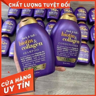 (HÀNG CHÍNH HÃNG)Dầu Gội và Xả giảm rụng tóc Biotin Collagen 385ml-phục hồi mái tóc bị hư tổn- do sử dụng hóa chất nhiều