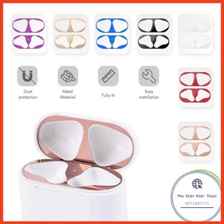 AIRPODS 1 2 3 PRO Miếng Dán Kim Loại Bảo Vệ Hộp sạc Tai Nghe Bluetooth Airpod Chất Lượng Cao Tính Năng Chống Bụi