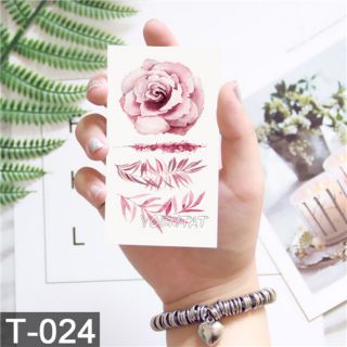 Hình xăm cao cấp hoa t024. Xăm dán tatoo mini tạm thời, size <10x6cm