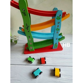 Xe cầu trượt 3 tầng bằng gỗ