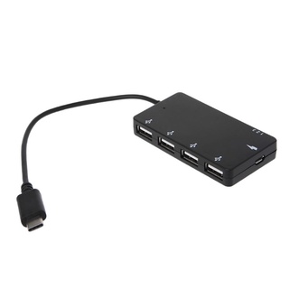 Bộ Chia 4 Cổng Sạc Type C Otg Cho ĐT/Máy Tính Bảng/Pc/laptop táo