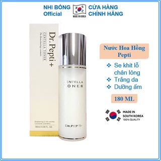 Nước Hoa Hồng - Toner Căng Bóng DR.PEPTI Hàn Quốc 180ml mẫu mới nhất có vòi gấp đôi lượng pepti