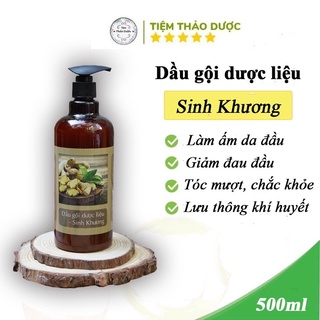 Dầu Gội Gừng Handmade - Dầu Gội Dược Liệu dưỡng sinh, giúp lưu thông khí huyết, giảm rụng tóc 500ml