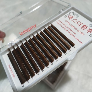 Mi nâu Mix Size  0.07 / 0.10 Cong C,CC,D dài ( 8 - 15 mm )