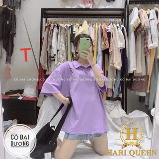 Áo polo bông hoa chữ ngực DTR0520