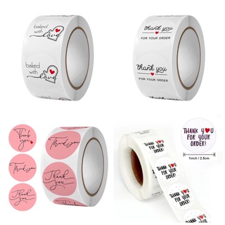 Cuộn 500 tem thank you nhiều kiểu dáng chữ khác nhau -Tem cảm ơn