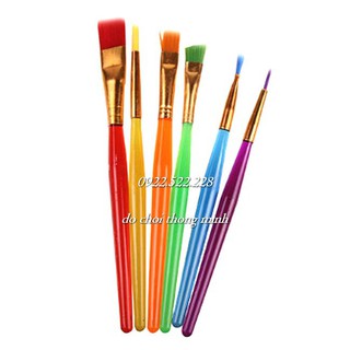 Bộ 6 cọ vẽ màu nước đẹp, tiện dụng