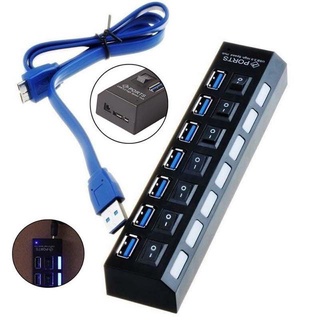HUB USB 3.0 7 port có công tắc từng ổ. Vi Tính Quốc Duy