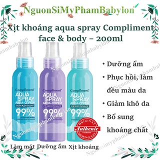 Xịt khoáng Aqua phục hồi 99% Compliment 200ml hàng nội địa Nga