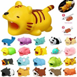Phụ kiện bảo vệ dây cáp sạc điện thoại kiểu dáng động vật hoạt hình dễ thương