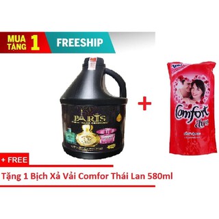 Nước Giặt Xả Paris Hương Nước Hoa Pháp 3600ml Tặng Kèm Xả Vải Comfor Thái Lan 580ml