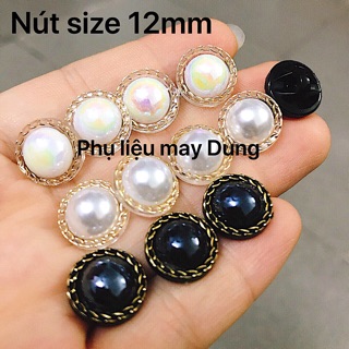 Nút tròn viền vàng size 12mm