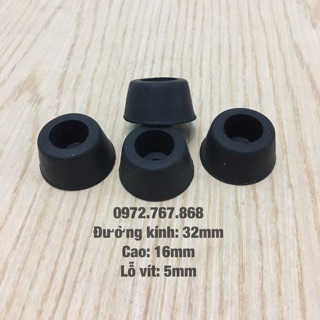 4 Chân cao su phi 32mm, cao 16mm