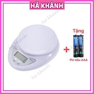 Cân tiểu li, cân điện tử nhà bếp 5kg nhỏ gọn độ chính xác cao kèm 2 viên pin AAA