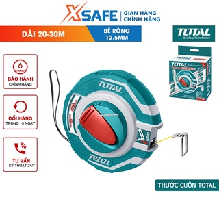 Thước dây sợi thủy tinh TOTAL Thước dây dài 20-30m, bề rộng lá thước 12.5mm, sợi thủy tinh mềm dẻo, uyển chuyển