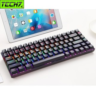 Bàn Phím Cơ không dây mini Đa kết nối RF84 Mix color Black Gaming cho máy tính
