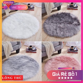 Thảm Lông Thú hình tròn đường kính 0,5m chụp hình quần áo, đầm váy, mĩ phẩm