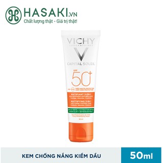Kem Chống Nắng Vichy Kiềm Dầu SPF50+ Capital Soleil Mattifying 3in1 50ml