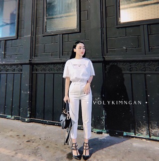 áo thun nữ,áo phông nữ phom rộng vải zip thêu chữ tô.mii nhiều màu