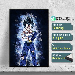Tranh Treo Tường Ultra Instinct Vegeta Có Khung Composite Hiện Đại