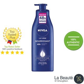 NIVEA Lait Creme Nourrissant 48h - Sữa Dưỡng Thể Tinh Chất Chăm Sóc Cô Đặc &amp; Cấp Ẩm 48h Cho Da Khô Đến Da Cực Khô 250ml