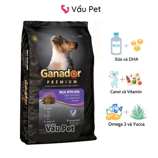 Thức ăn cho chó Ganador Puppy 3kg - Hạt cho chó con vị sữa và DHA Vẩu Pet Shop