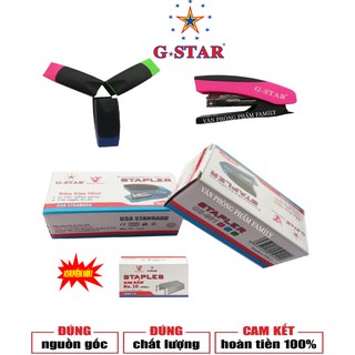 BẤM KIM VĂN PHÒNG MINI CAO CẤP GSTAR GS-901 DÙNG KIM BẤM SỐ 10, TẶNG KÈM 1 HỘP KIM BẤM SỐ 10 G-STAR